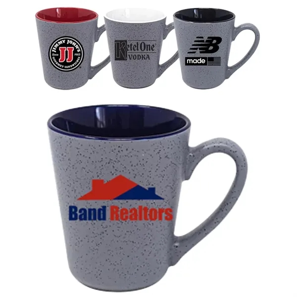 Firenze funnel mug with a grey speckled exterior and 16 oz.... from ASI 46573 Cooper & Clement Inc