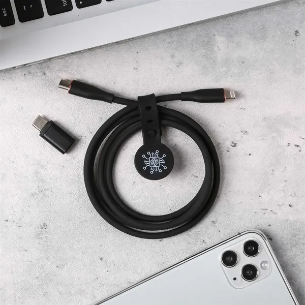 Shapetech Silicord: Versatile 3ft USB-C to lightning cable with USB-C attachment.... from ASI 61966 HPG / HandStands