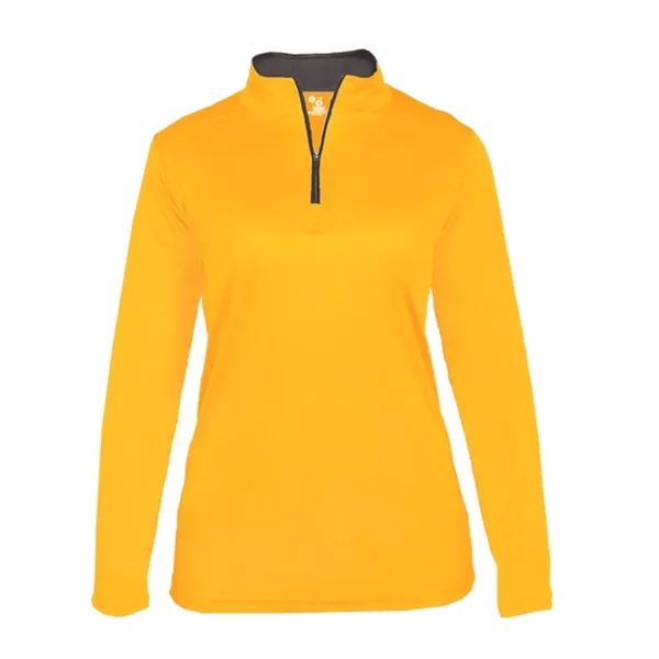 Ladies 1/4 zip pullover with thumb holes... from ASI 84358 S&S Activewear