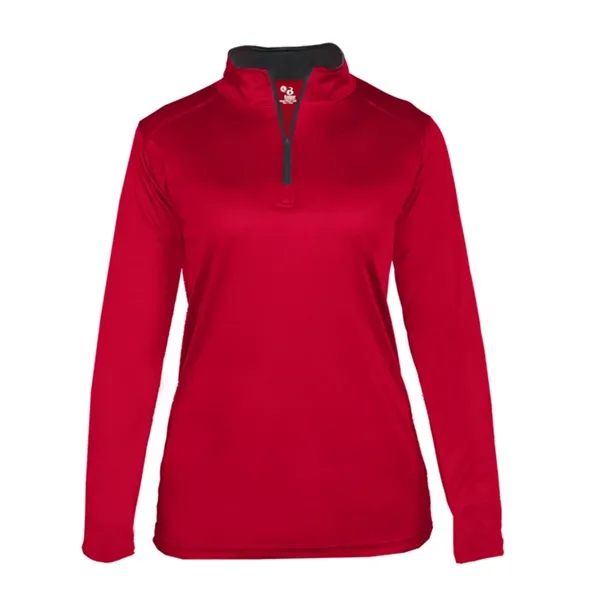 Ladies 1/4 zip pullover with thumb holes... from ASI 84358 S&S Activewear