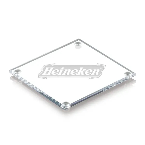 Jade glass square coaster, 4" x 4".... from ASI 84592 St Regis Group