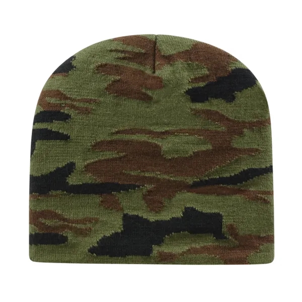 Woodland knit acrylic beanie with camouflage design. Made in the USA.... from ASI 43792 Cap America Inc