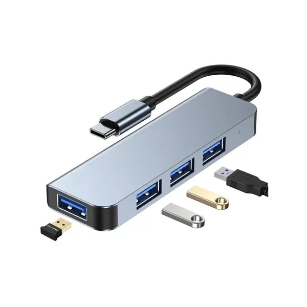 4-Port All Channel Type-C USB Hub plus 1 color silkscreen imprint... from ASI 37218 Athena Promo (tm)