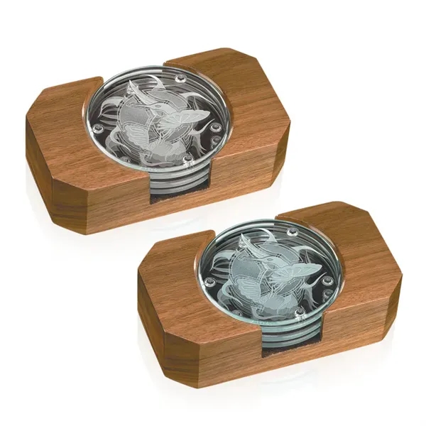 Round Coasters Jade - Set of 4 on Large Tray.... from ASI 84592 St Regis Group