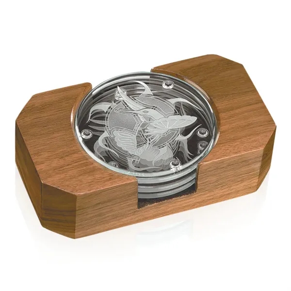 Round Coasters Jade - Set of 4 on Large Tray.... from ASI 84592 St Regis Group