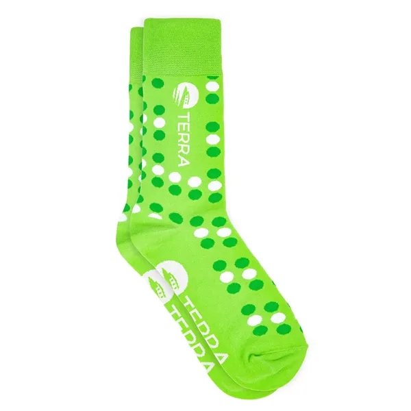 Full-color direct-to-garment printed socks, perfect for unique branding, no sublimation!... from ASI 45657 Pop! Promos