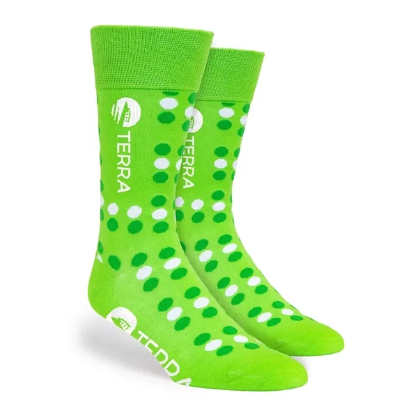 Full-color direct-to-garment printed socks, perfect for unique branding, no sublimation!... from ASI 45657 Pop! Promos
