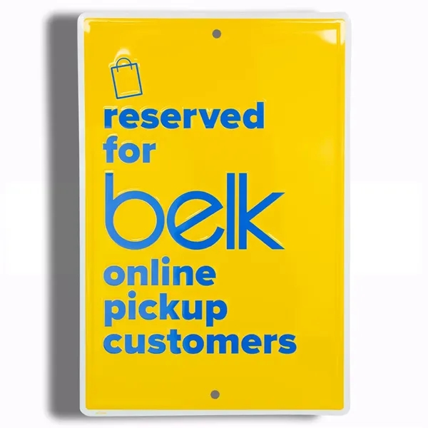 12" x 18" embossed sign made of recycled aluminum with two... from ASI 50120 Dixie Seal & Stamp Co Inc / Dixiline