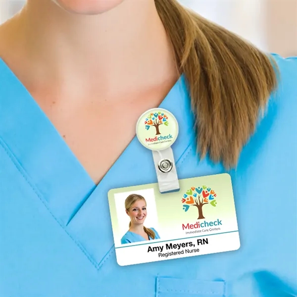 Innovative custom badge holders combine the capabilities of a badge reel... from ASI 79898 Promovision / PROMOVISION