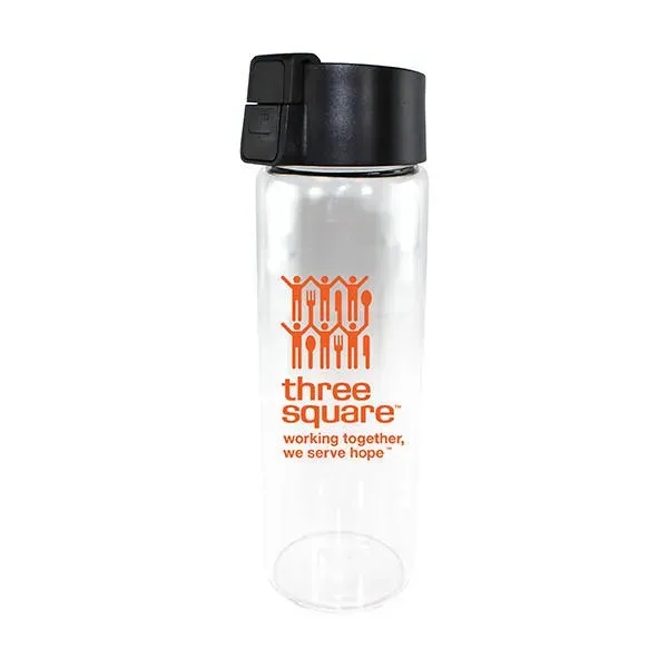 20 oz. Durable Clear Glass Bottle with Flip Top Lid... from ASI 30270 Aakron Line
