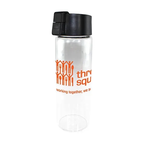 20 oz. Durable Clear Glass Bottle with Flip Top Lid... from ASI 30270 Aakron Line