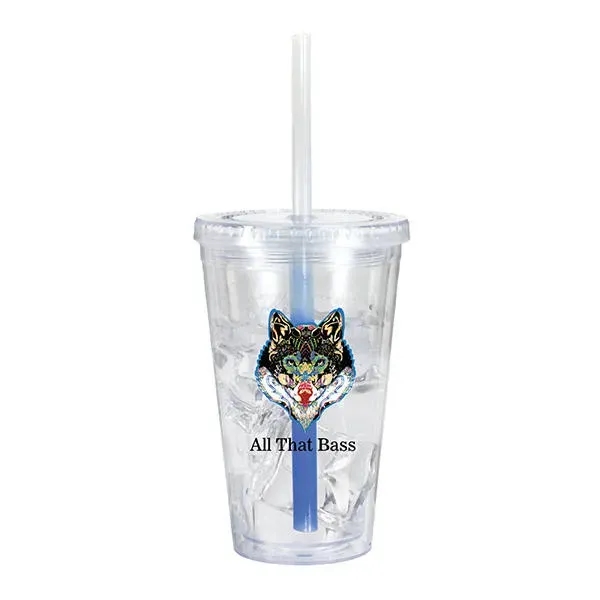 16 oz. Victory Acrylic Tumbler With Mood™ Straw, Full Colo... from ASI 30270 Aakron Line