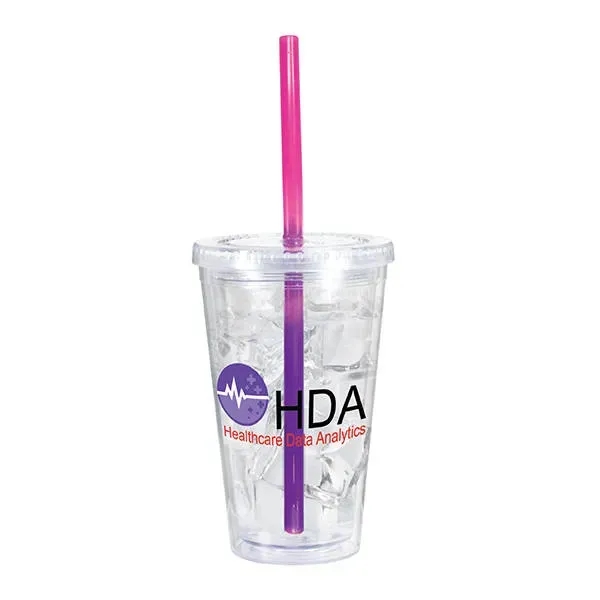 16 oz. Victory Acrylic Tumbler With Mood™ Straw, Full Colo... from ASI 30270 Aakron Line