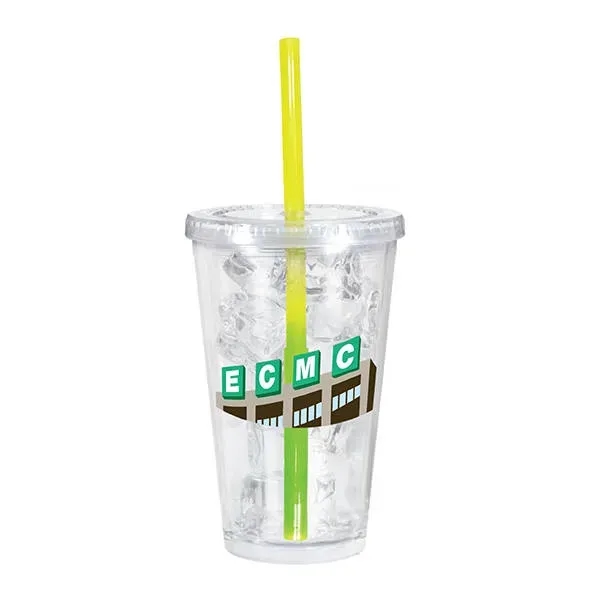 16 oz. Victory Acrylic Tumbler With Mood™ Straw, Full Colo... from ASI 30270 Aakron Line