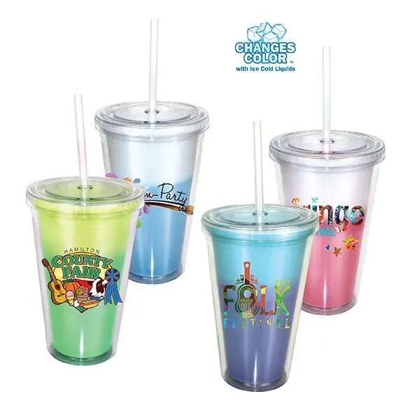 Mood™ 16 oz. Victory Acrylic Tumbler with Straw Lid, Full... from ASI 30270 Aakron Line