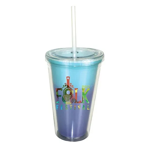 Mood™ 16 oz. Victory Acrylic Tumbler with Straw Lid, Full... from ASI 30270 Aakron Line
