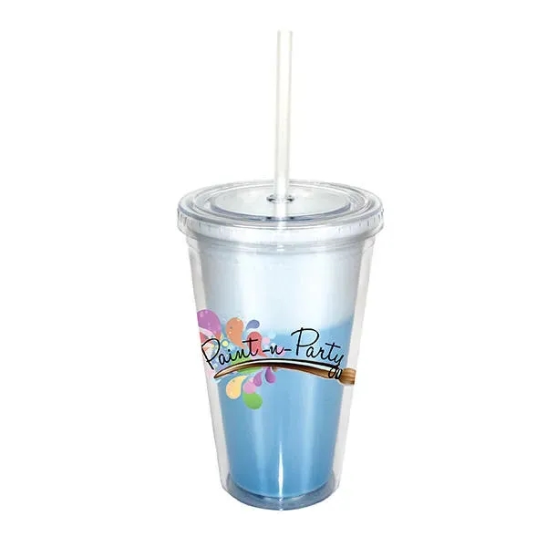 Mood™ 16 oz. Victory Acrylic Tumbler with Straw Lid, Full... from ASI 30270 Aakron Line