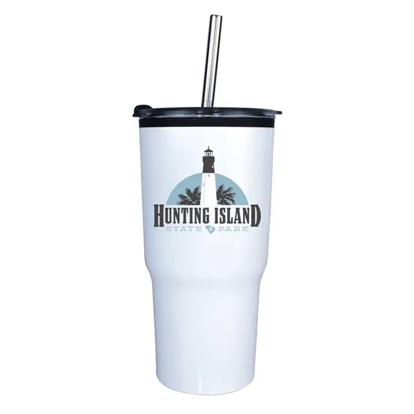 20 oz. Ares Tumbler with Stainless Straw/Flip Top Lid, Full... from ASI 30270 Aakron Line