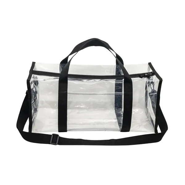 Clear Two-way Zipper Duffle Sport Bag w/ Removable Shoulder... from ASI 41511 Brainchild USA Inc / BrainChild Gift Club
