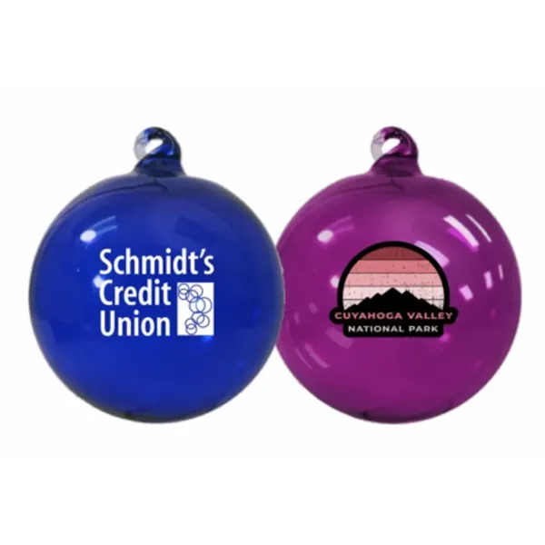 3" hand blown glass ornament with customization and gift box.... from ASI 55675 Galaxy Balloons Inc / Galactic Fun Time Line