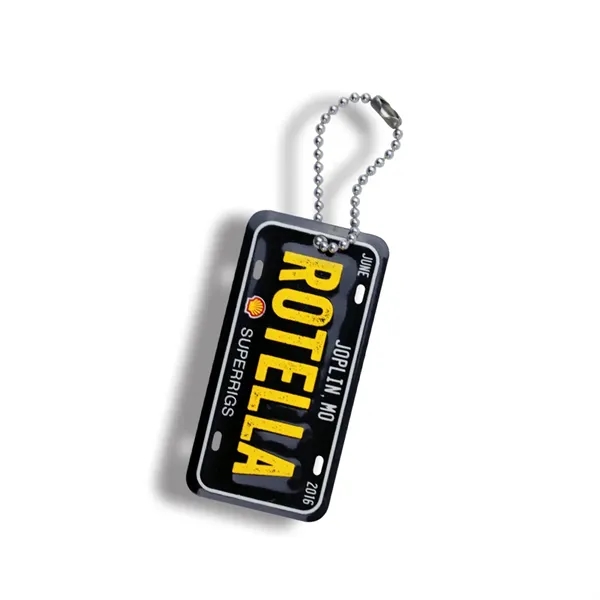 Embossed aluminum key tag with 5" ball chain.... from ASI 50120 Dixie Seal & Stamp Co Inc / Dixiline