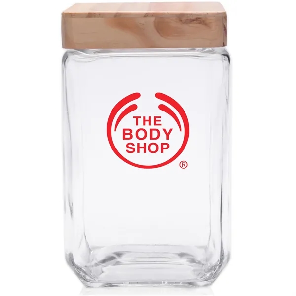 Glass Containers with wooden lids available in 2 sizes... from ASI 80060 VisionUSA