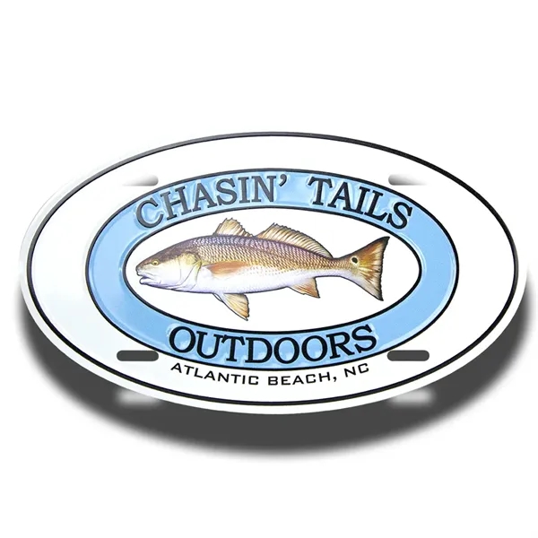 7" x 12" recycled aluminum auto license plate with an oval... from ASI 50120 Dixie Seal & Stamp Co Inc / Dixiline