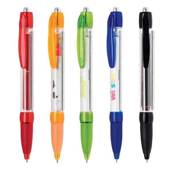 Pen with retractable pull-out banner on the side.... from ASI 90859 Tempo Industries Inc