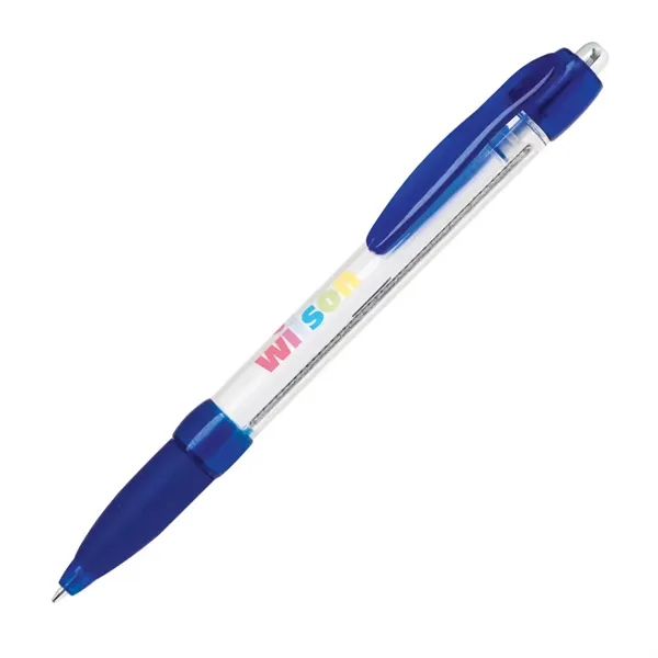 Pen with retractable pull-out banner on the side.... from ASI 90859 Tempo Industries Inc