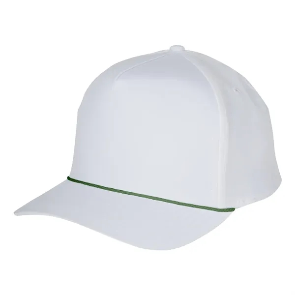 Structured baseball cap with woven rope along visor base and adjustable... from ASI 61125 Hit Promotional Products / Hit®