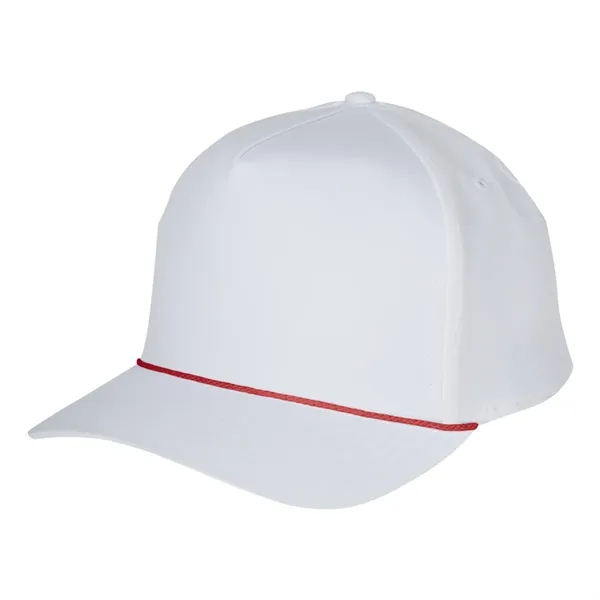 Structured baseball cap with woven rope along visor base and adjustable... from ASI 61125 Hit Promotional Products / Hit®