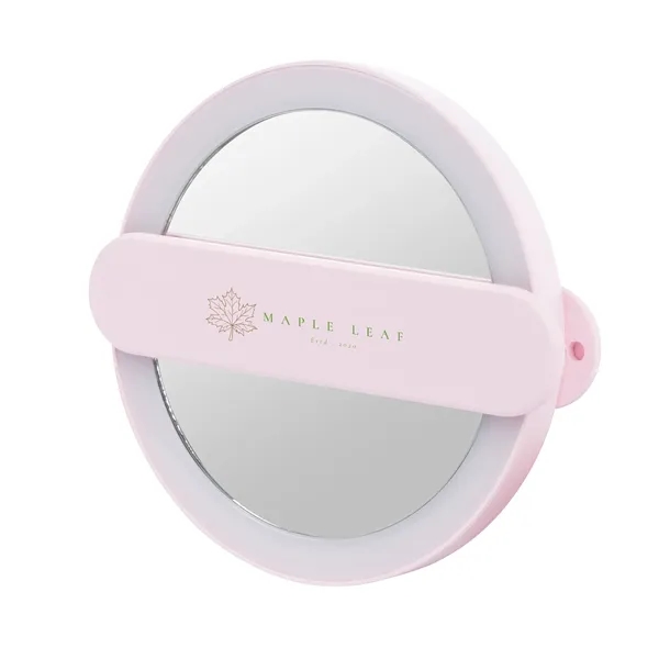 4.5" x 4" round plastic personal mirror with LED light and... from ASI 61125 Hit Promotional Products / Hit®