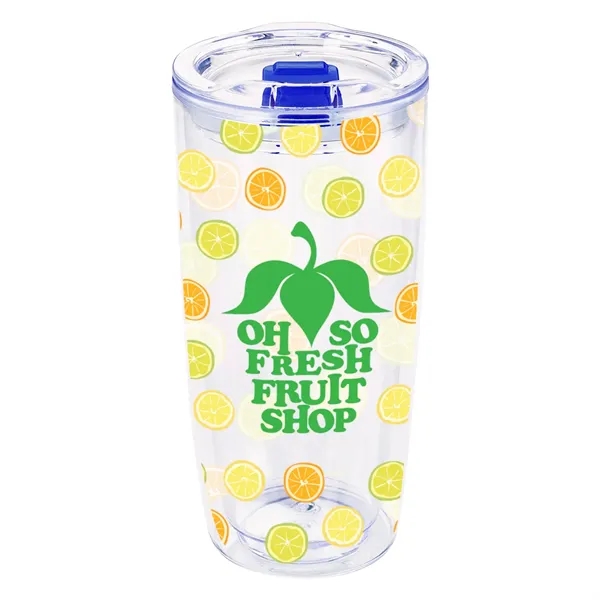 19 ounce double wall acrylic plastic tumbler with rubber gasketed lid... from ASI 61125 Hit Promotional Products / Hit®