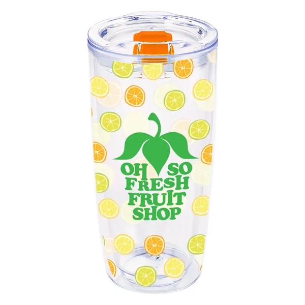 19 ounce double wall acrylic plastic tumbler with rubber gasketed lid... from ASI 61125 Hit Promotional Products / Hit®