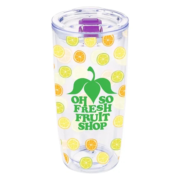 19 ounce double wall acrylic plastic tumbler with rubber gasketed lid... from ASI 61125 Hit Promotional Products / Hit®