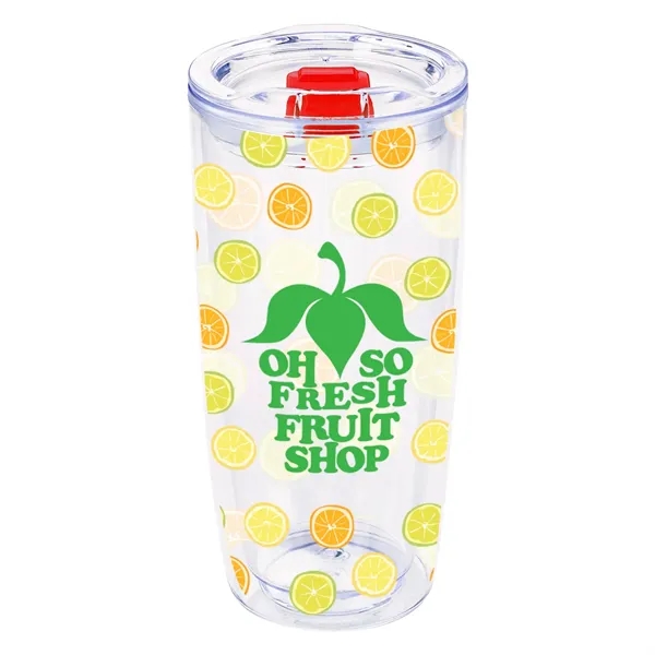 19 ounce double wall acrylic plastic tumbler with rubber gasketed lid... from ASI 61125 Hit Promotional Products / Hit®