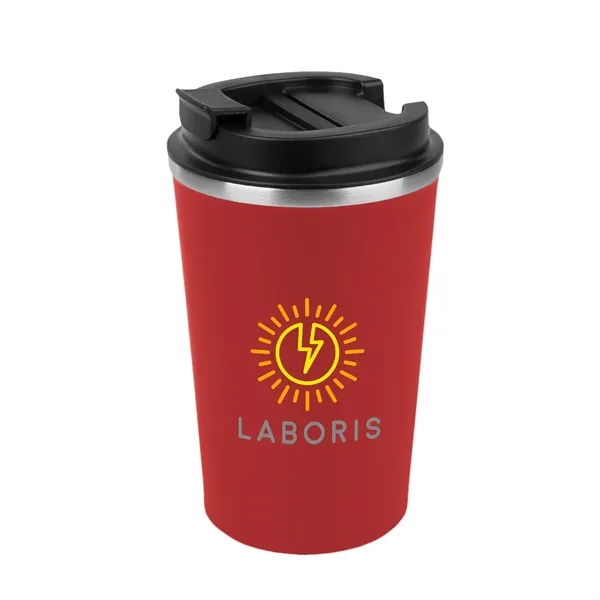 Insulated stainless steel 13 ounce tumbler with screw-on spill resistant lid.... from ASI 61125 Hit Promotional Products / Hit®