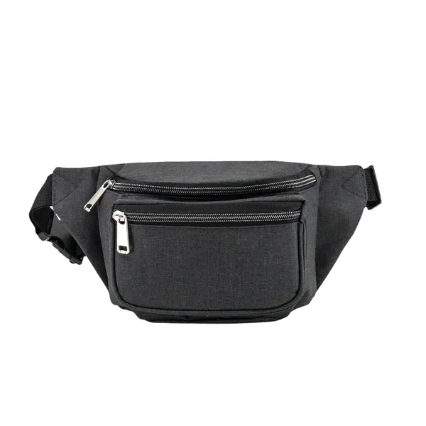 300D Heathered 3-Zipper Fanny Pack Bag... from ASI 41511 Brainchild USA Inc / BrainChild Gift Club