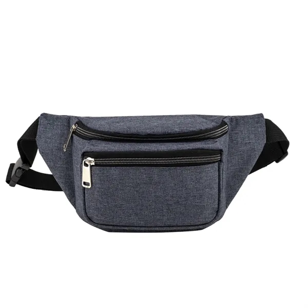 300D Heathered 3-Zipper Fanny Pack Bag... from ASI 41511 Brainchild USA Inc / BrainChild Gift Club