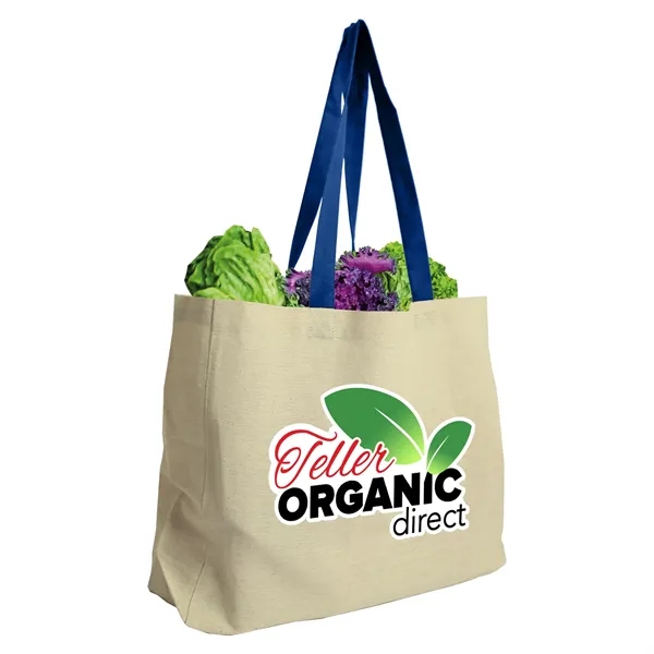 Natural  8 oz. Cotton Canvas Tote with Color Handles... from ASI 55990 Garyline