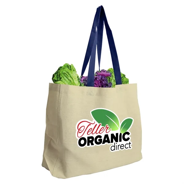 Natural  8 oz. Cotton Canvas Tote with Color Handles... from ASI 55990 Garyline