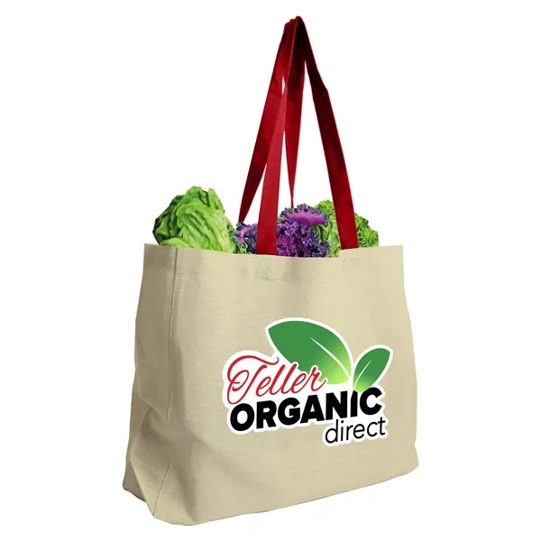 Natural  8 oz. Cotton Canvas Tote with Color Handles... from ASI 55990 Garyline