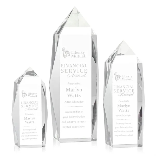 Lustrous optical crystal award with beautifully, beveled peaks and an optical... from ASI 84592 St Regis Group / St Regis
