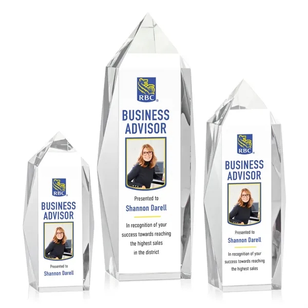 The Bloomington VividPrint™ Award is a brilliant thick Optical Crystal elongated... from ASI 84592 St Regis Group / St Regis