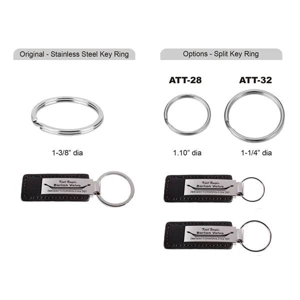 Leatherette with rectangular metal key tag.... from ASI 41511 Brainchild USA Inc / BrainChild Gift Club