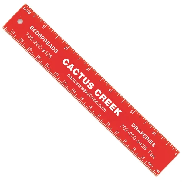 7" ruler made of plastic with a full measurement of 1.12"H... from ASI 54040 Fey Promo
