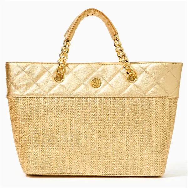 The Lissa Tote can carry it all in style... from ASI 61966 HPG / HPG Gold Beacon Premium Brands
