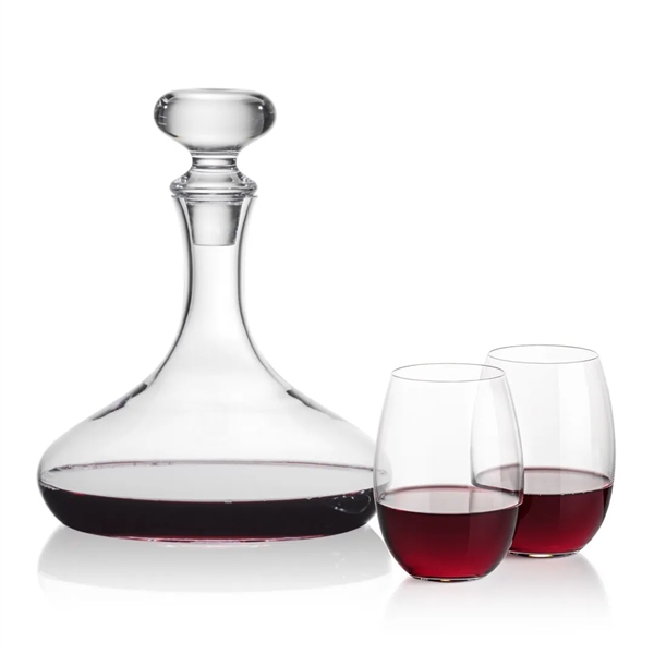 Stratford Decanter and Wine Glasses. Handsome curved design perfect for decanting... from ASI 84592 St Regis Group