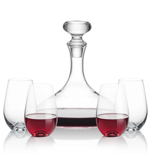 Stratford Decanter and Wine Glasses. Handsome curved design perfect for decanting... from ASI 84592 St Regis Group