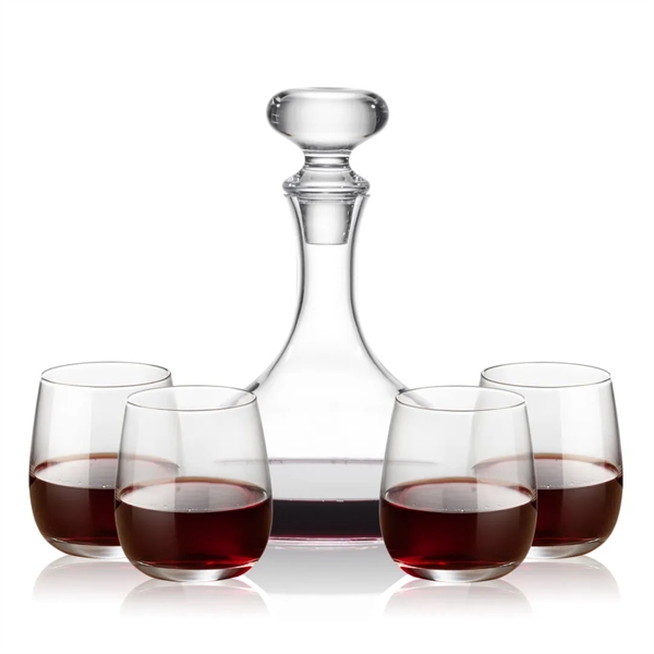 Stratford Decanter and Wine Glasses. Handsome curved design perfect for decanting... from ASI 84592 St Regis Group
